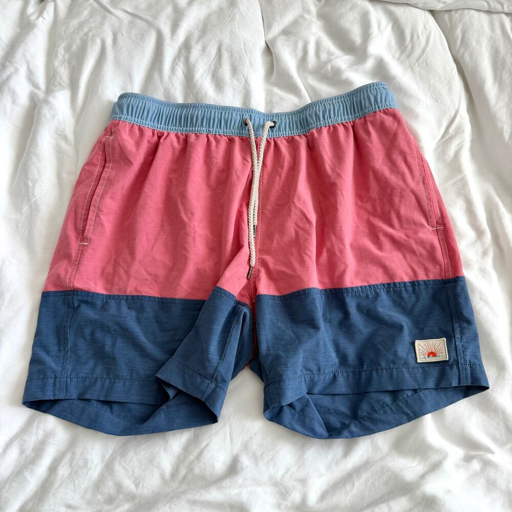 Faherty SEAWASH Color Block Swim Trunks Men’s Size XL